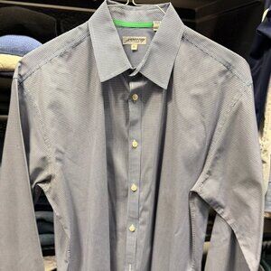 Jeremy Argyle NYC Men’s XL Blue Gingham Button Down Cotton Dress Shirt